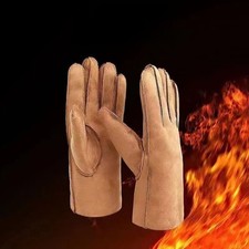 1 Pair Women Fleece Lined Gloves Touchscreen Driving Gloves Faux Fur Trim Riding