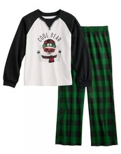 Jammies For Your Families Beary Cool "Cool Bear" Pajama Set Size XS 4/5 NWT