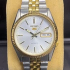 RARE Seiko President SNXJ90 Automatic 7S26-0500 White Dial TwoTone Vintage Watch