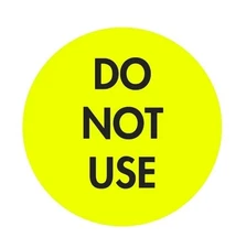 Uline S-5636 2" Do Not Inventory Thermal Sticker 500 Labels Roll Self Adhesive