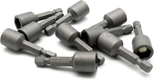 TEMO 10 Pc Impact Ready Nut Driver 3/8 Inch Magnetic Nutsetter Set 1/4 Inch Shan