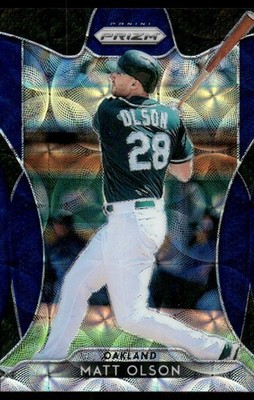 2019 Panini Prizm Prizms Navy Blue Kaleidoscope #4 Matt Olson /35 - BB