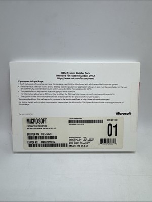 Microsoft Windows Home Server OEM System Builder Pack Made In USA X10-63162 Pro