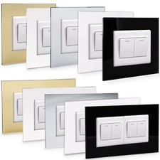 Light Switch Surround Plastic Plug Socket Finger Hygienic Plate Single Double