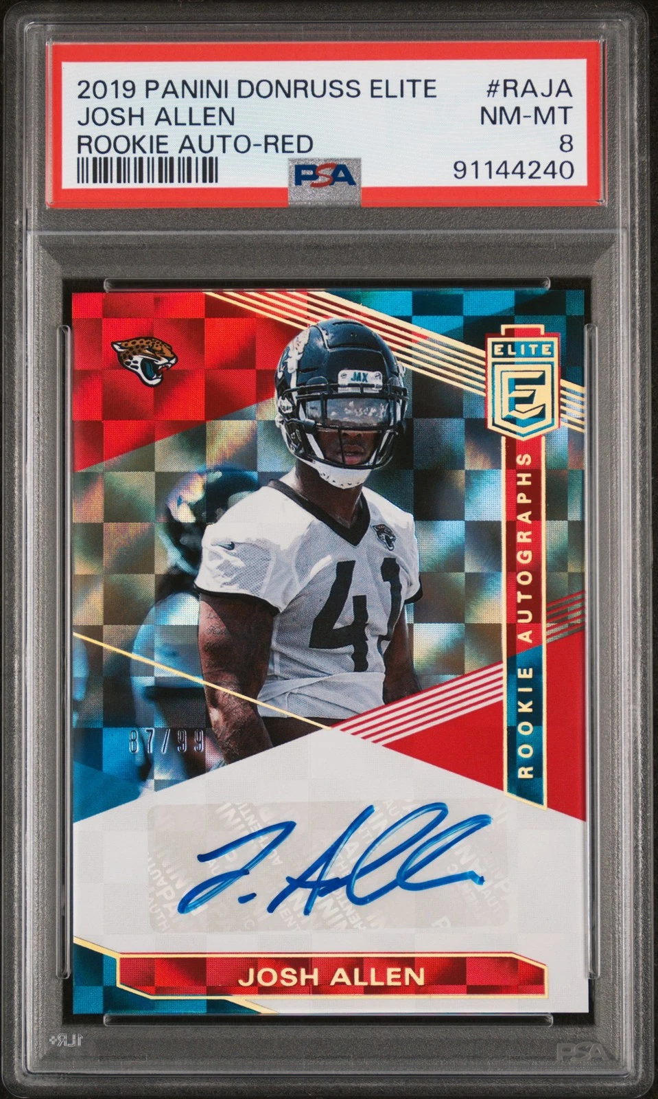 Josh Allen Panini Donruss Elite Rookie Autographs #RAJA Red