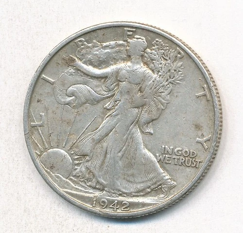 1942 S WALKING LIBERTY SILVER HALF DOLLAR