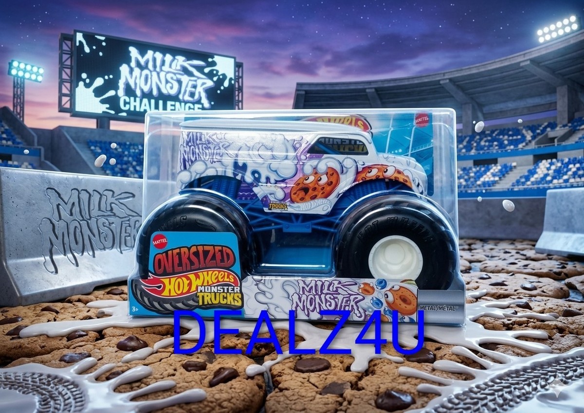 HOT WHEELS MONSTER TRUCKS 2026 MILK MONSTER OVERSIZED 1:24 SCALE