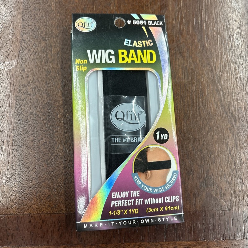 Qfitt Silicone Elastic Wig Band Lot Of 3 Black 5051 Non Slip 1-1/8 X 1 YD