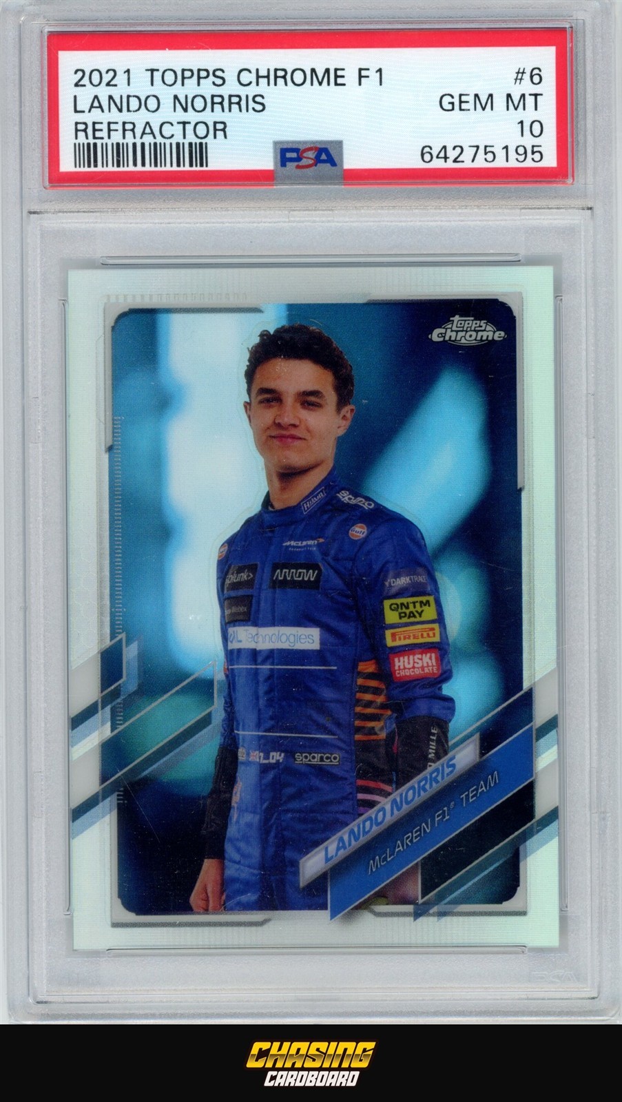 2021 Topps Chrome F1 LANDO NORRIS Refractor #6 McLAREN PSA 10 GEM MINT S1339