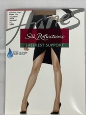 Hanes Silk Reflections Sheerest Support Control Top Sheer Toe AB Little Color