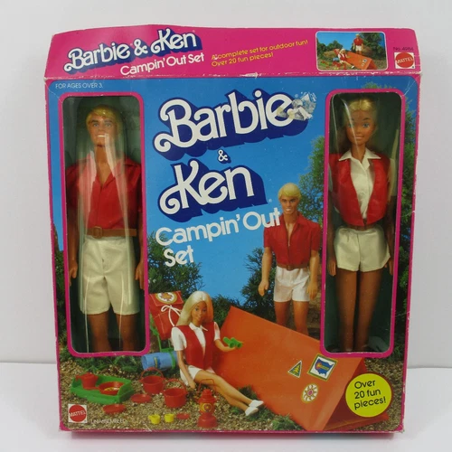 NEW Vintage Barbie & Ken Campin' Out Set Mattel 1983 No. 4984