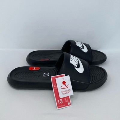 Nike Victori One Slides Black/White Men s Size 13