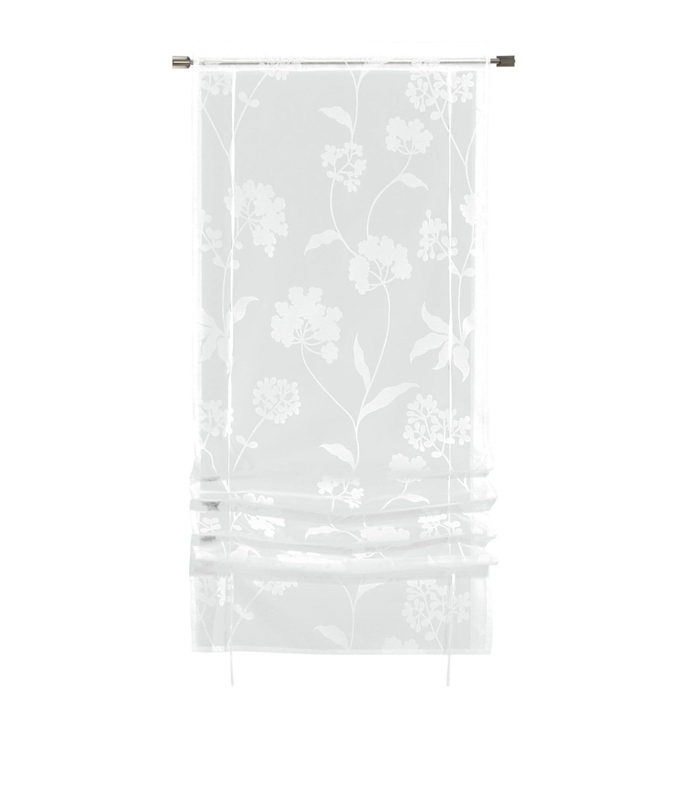 Paroi japonaise Sehlbach en voile blanc floqué de dimensions 60 x 140 cm