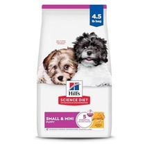 Hills Science Diet Small Dog & Puppy Food CHICKEN & BROWN RICE 4.5lb New Design 5.44 per pound