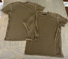 Lot of 2 XGO Flame Retardant OD Tan Brown FR Shirt Small Welder Fire Fighter