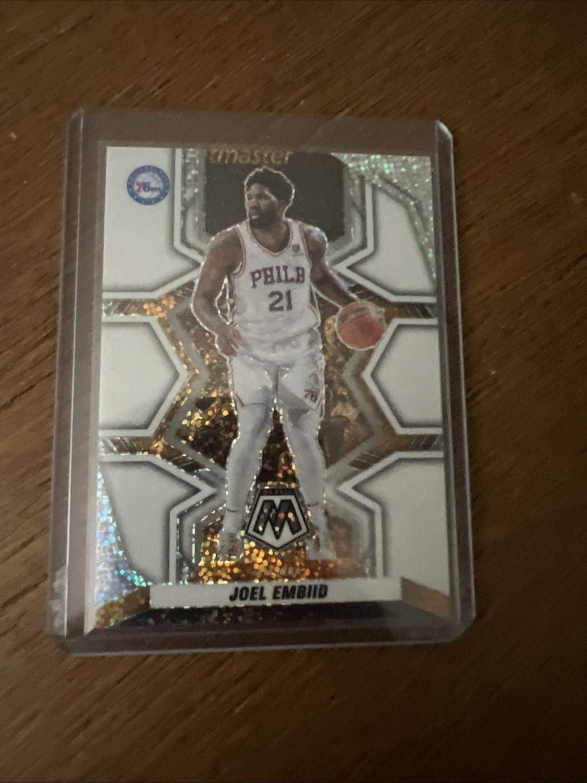2021-22 Mosaic #290 Joel Embiid White Sparkle