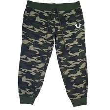 True Religion Camo Jogger Welt Men's 2XL 40x27 Green Camouflage Sweatpants