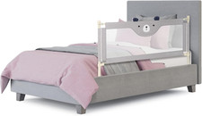Bed Rail for Toddlers, 57 Extra Long, Height Adjustable Folding Baby Bed Rai