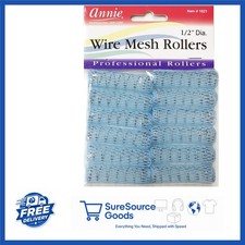 Wire Mesh Rollers 1/2 Inch X-Small Blue Hair Curlers for Tight Curls 12 Count