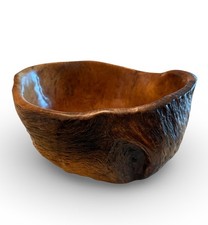 FRANK TREUTING Carved Finished Wood Signed Bowl MCM RARE