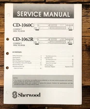 Sherwood CD-1060C CD-1062R CD Player Service Manual *Original*