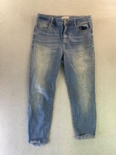 Cello Women's Size 11 Light Wash High Rise Skinny Raw Hem Blue Jean