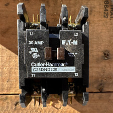 Cutler-Hammer C25DND230 NEMA Size 1 Contactor 30A 3-Pole 120V Coil