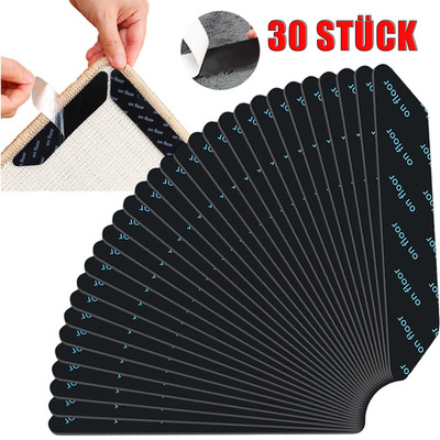 Teppichgreifer Antirutschmatte, 30 Stück Doppelseitige Anti-Curling Rug Gripper