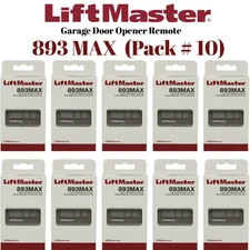 893MAX 3 Button LiftMaster Visor Remote Control Garage Door Opener PACK # 10