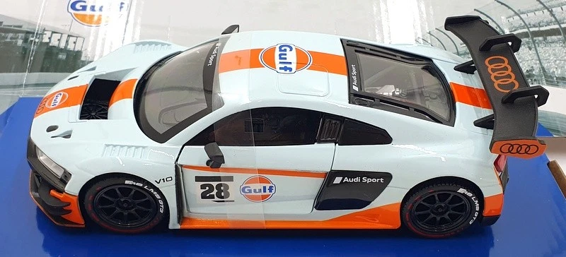 Motor Max 1/24 Scale 79667 - Audi R8 LMS GT3 (Gulf) #28 Lt. Blue/Orange - Image 4 of 4