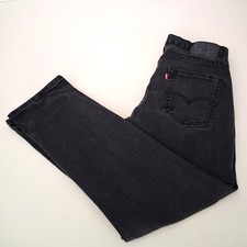 Levi's 511 Slim Jeans Men W32 L32 Black Denim Pants Faded Waterless Cotton