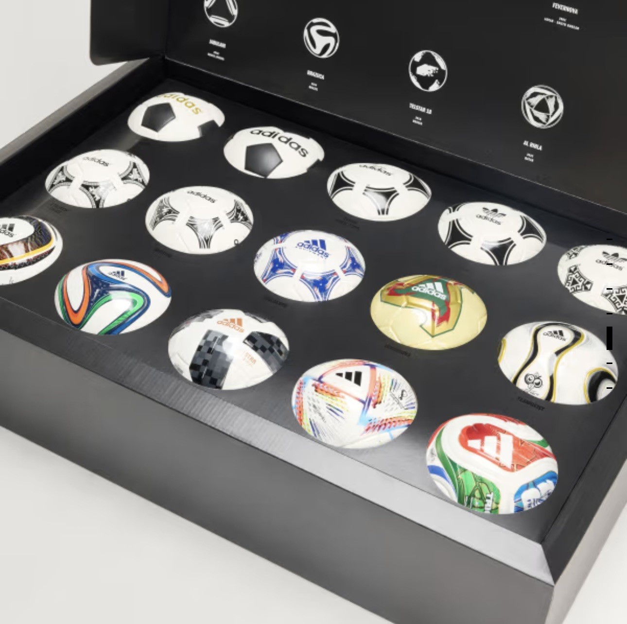 JUEGO DE MINI BALONES DE FÚTBOL HISTÓRICOS DE LA COPA DEL MUNDO ADIDAS COPA MUNDIAL DE LA FIFA 2026 ⚽️