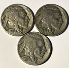 Lot of 3 Buffalo Nickels - Nice Full Date Coins - 1935P, 1936P & 1937P