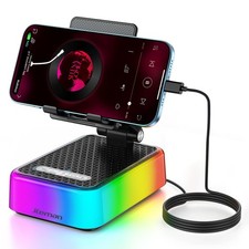 Bluetooth Speaker Phone Stand with Charging RGB Light - Unique Gift for Men