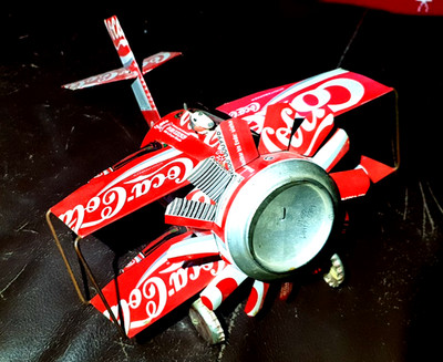 Coca Cola Can Bi Plane Handmade
