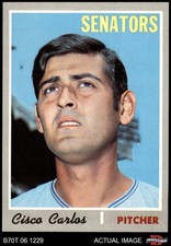 1970 Topps #487 Cisco Carlos Senators 8 - NM/MT
