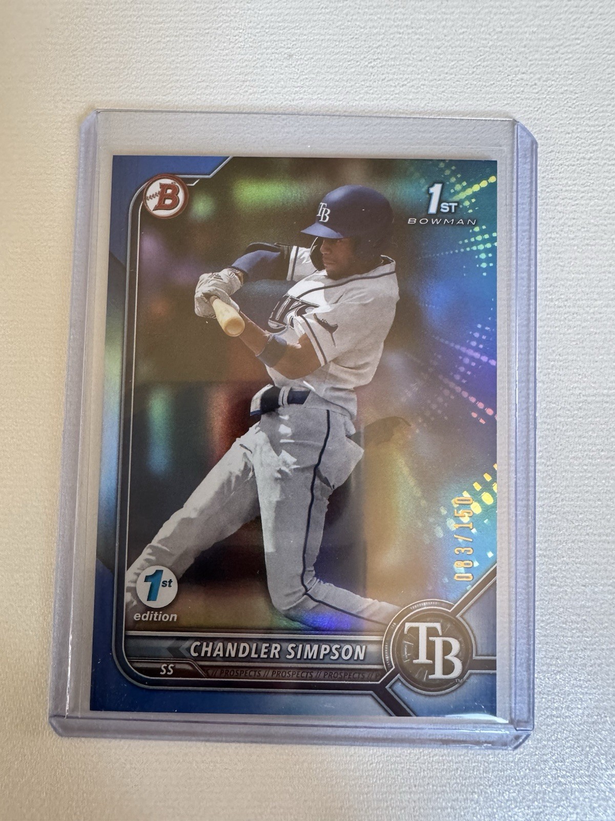 Chandler Simpson 2022 Bowman Draft #BD-26 Blue Foil 083/150 1st Edition 1st 