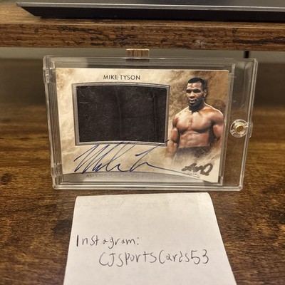 2015 Leaf Q Mike Tyson Memorabilia Patch Autograph Boxing Card Auto