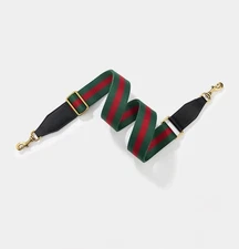 New GG replacement Crossbody Shoulder Strap Green Navy Red Web Canvas Black