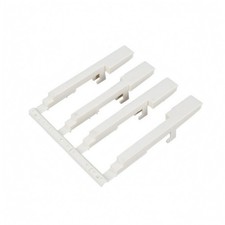 White Piano-Style Key Strip Evenly Spaced Holes Instrument Part