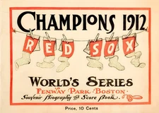 Vintage Red Sox 1912 Champions Poster Wall Art Premium Quality