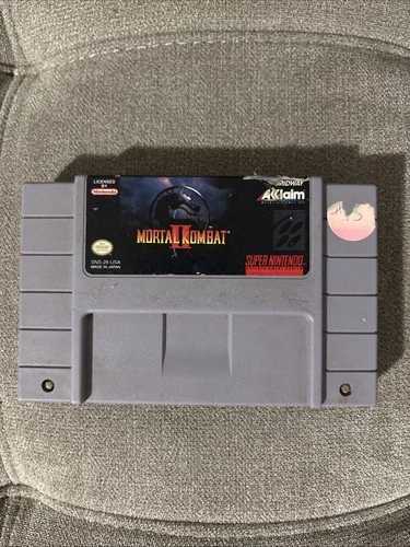 MORTAL KOMBAT 2 II (SUPER NINTENDO SNES) VIDEO GAME CARTRIDGE TESTED & WORKING