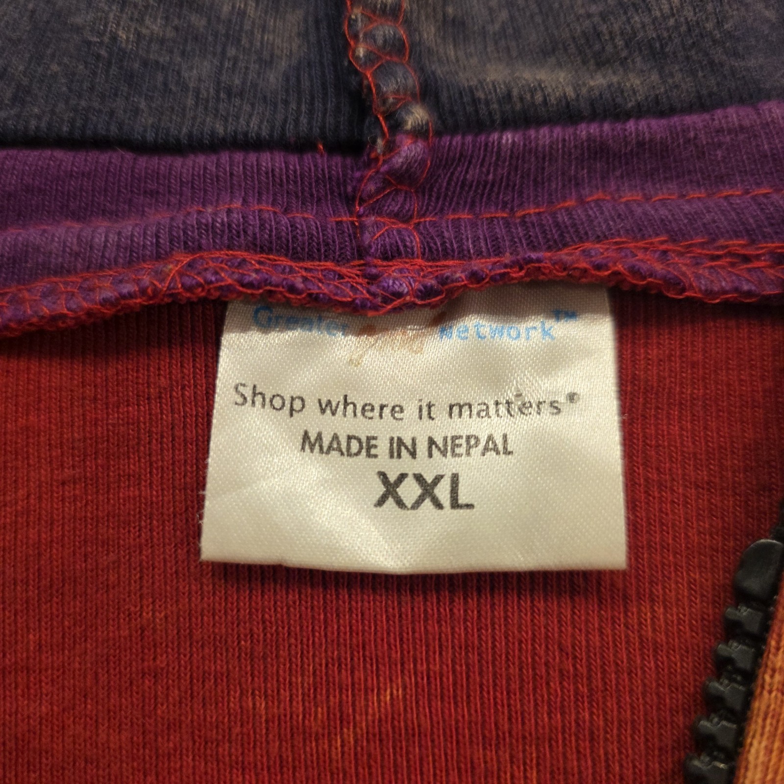 Greater Good Network Rainbow Patchwork Zip Hoodie… - image 10