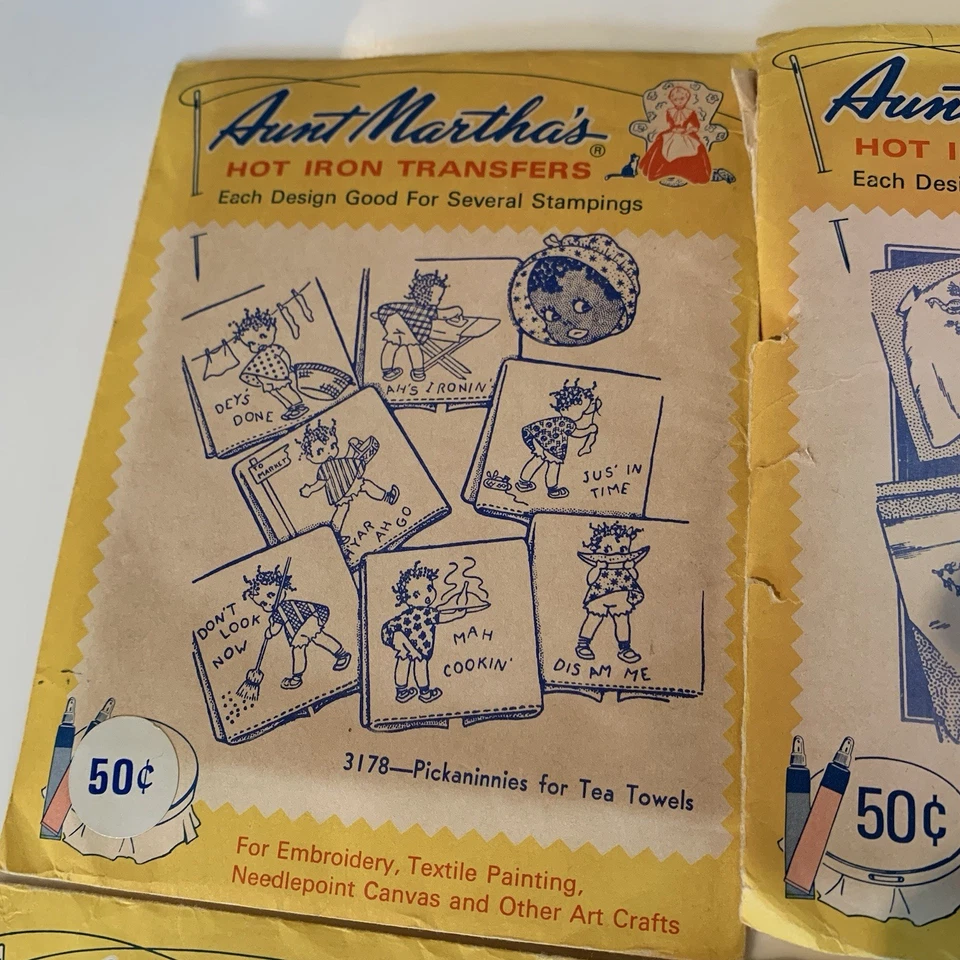 NEW Lot of 12 Aunt Martha's Hot Iron Embroidery Needlepoint Transfers UNCUT - Image 2 of 4