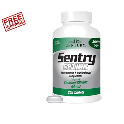 Natural Sentry Senior Tablets 265 Count - Energy & Heart Support for Adults 50+