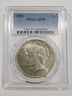 1925 Silver Liberty Peace Dollar PCGS AU55