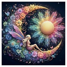 Sun and Moon Diamond Painting Kits for Adults, Round Full Drill Diamond Art Kits