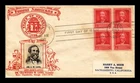 Dr Jim Stamps Dr Crawford W Long Block FDC Crosby Thermograph Photo Cachet