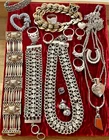 21 JEWELRY RING LOT Vintage Modern Costume Fashion RHINESTONES Cookie Lee Silver