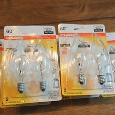 Sylvania 60W Candelabra base DIMMABLE B10 bulbs 12 pack 60B10C/BL/2pk 13460-C